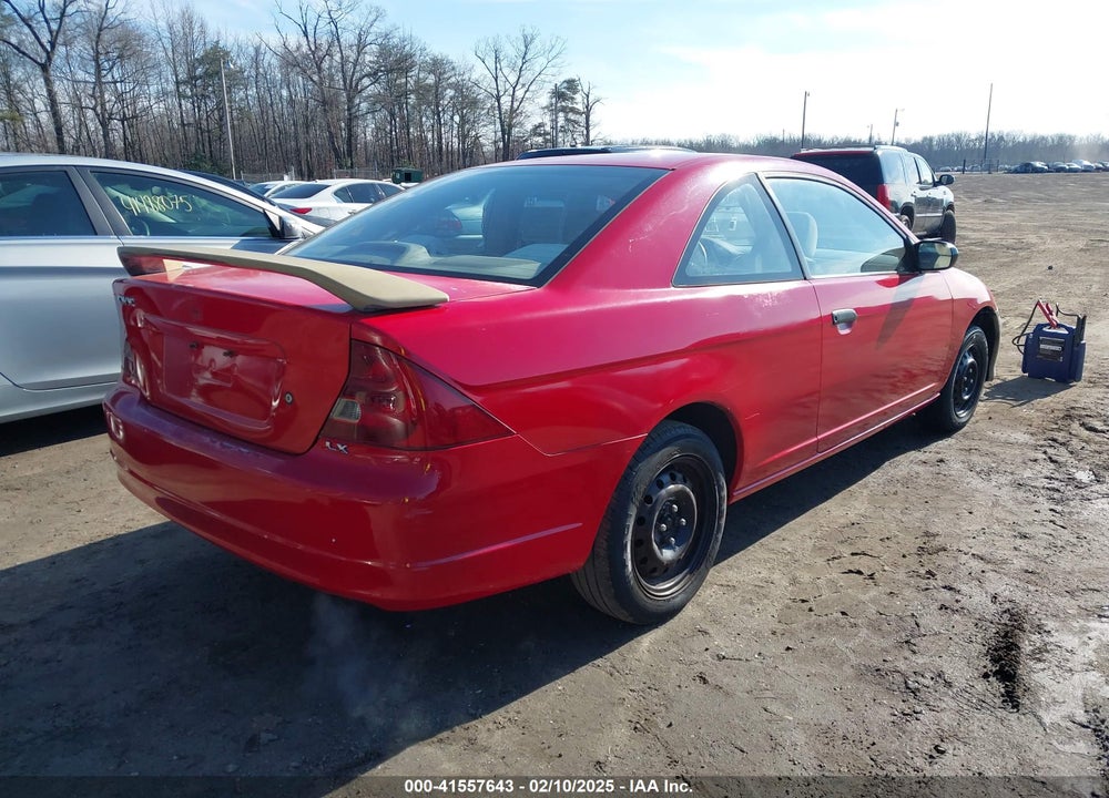 2001 HONDA CIVIC LX VIN: 1HGEM22531L119242