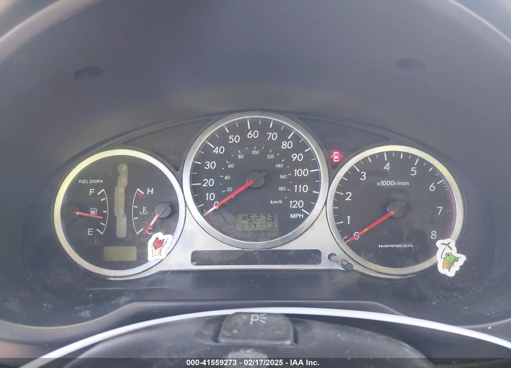 2007 SUBARU IMPREZA VIN: JF1GD616X7H505201