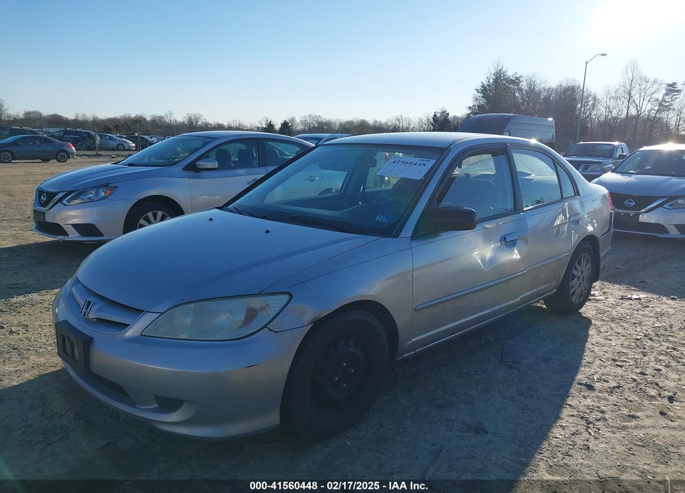 2005 HONDA CIVIC LX VIN: 2HGES16515H560753