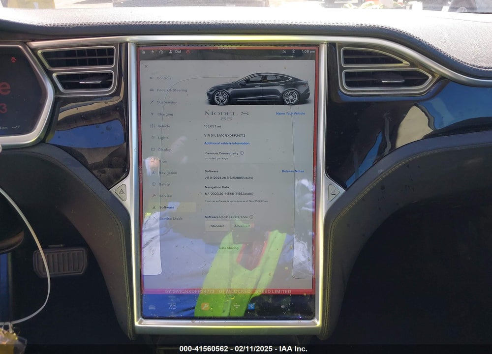 2013 TESLA MODEL S VIN: 5YJSA1CNXDFP24773