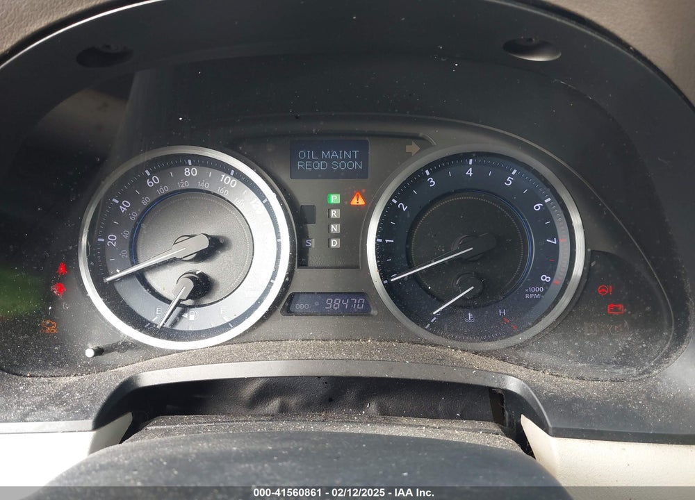 2012 LEXUS IS 250 VIN: JTHBF5C20C5180474