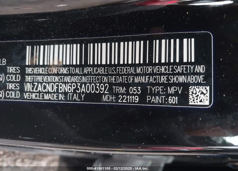 2023 DODGE HORNET VIN: ZACNDFBN6P3A00392