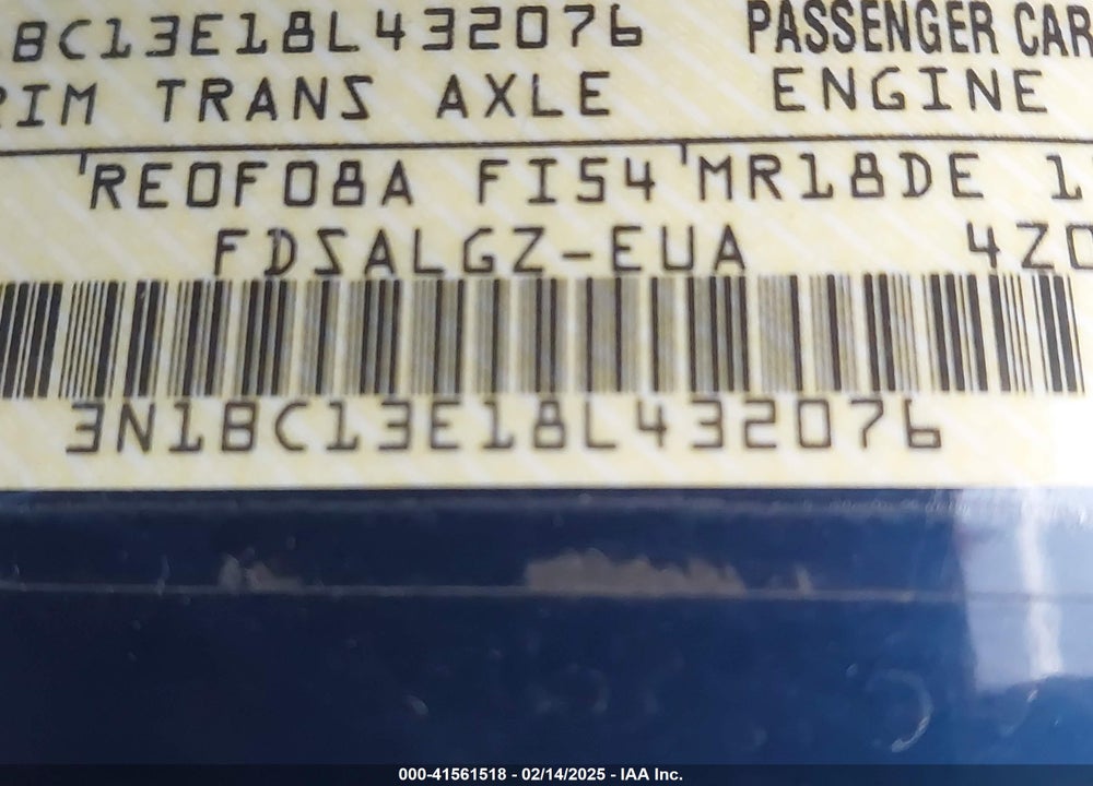 2008 NISSAN VERSA 1.8SL VIN: 3N1BC13E18L432076