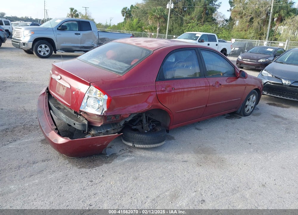 2006 KIA SPECTRA VIN: KNAFE121765272013