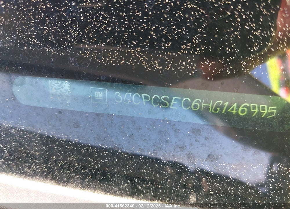 2017 CHEVROLET SILVERADO 1500 VIN: 3GCPCSEC6HG146995