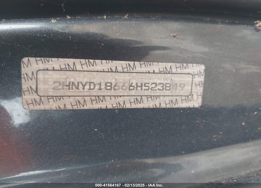 2006 ACURA MDX VIN: 2HNYD18666H523849