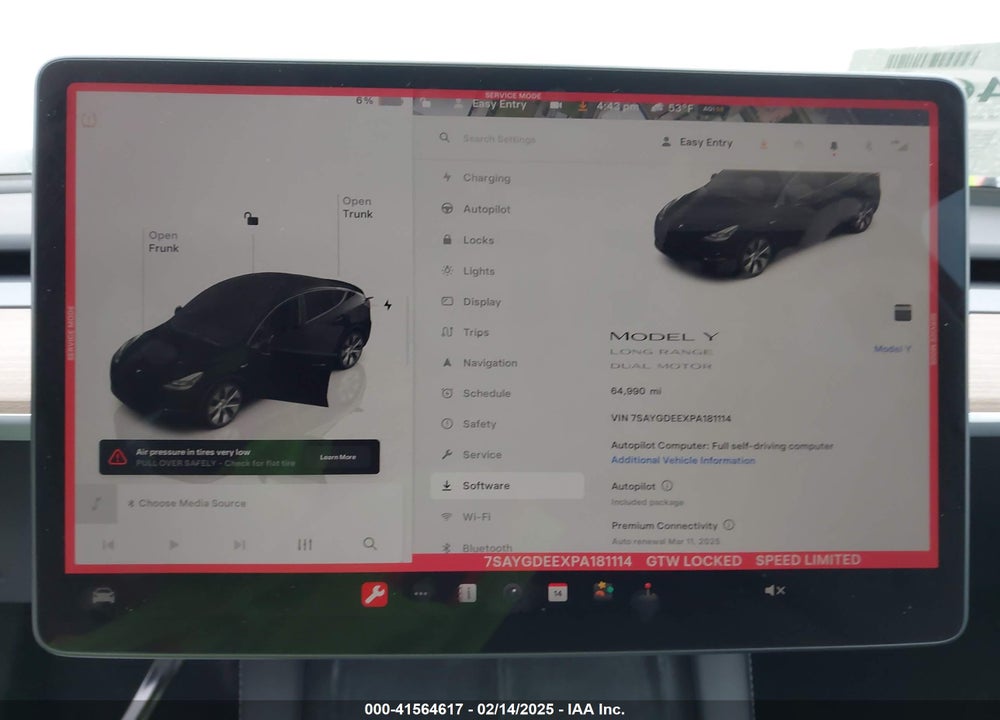 2023 TESLA MODEL Y VIN: 7SAYGDEEXPA181114