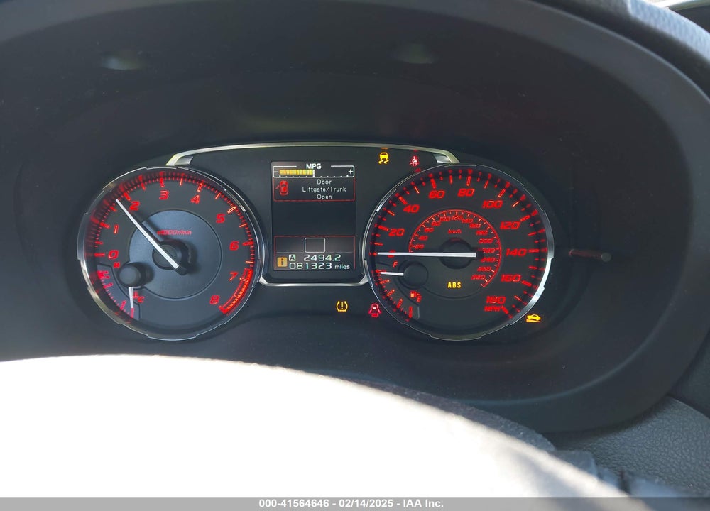 2016 SUBARU WRX VIN: JF1VA1J64G9822856