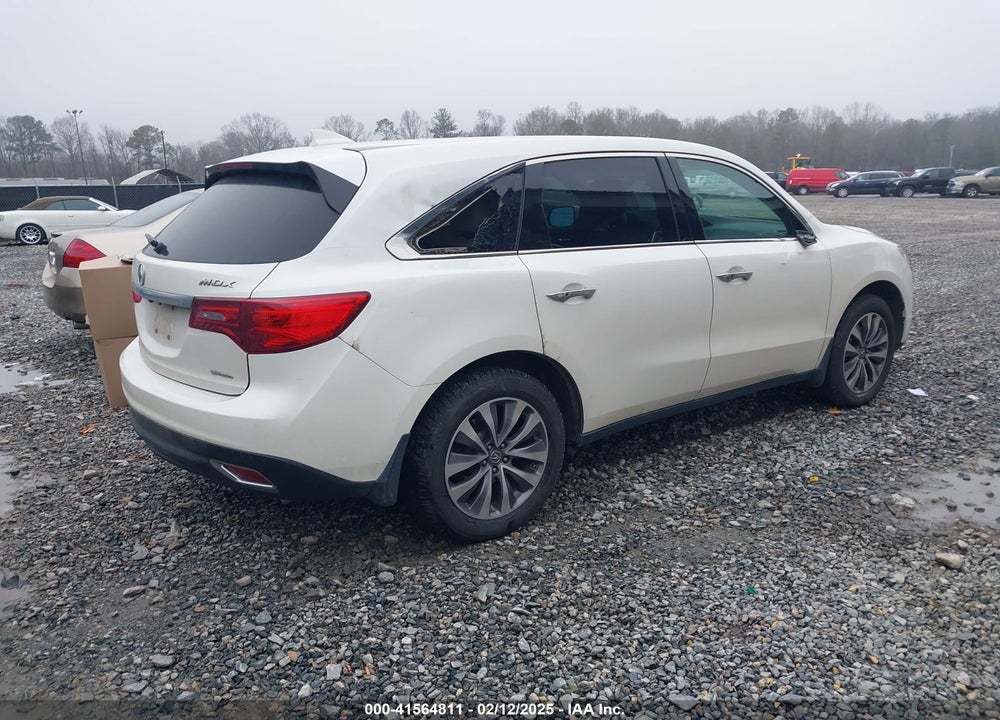2014 ACURA MDX TECHNOLOGY PACKAGE VIN: 5FRYD4H49EB008644