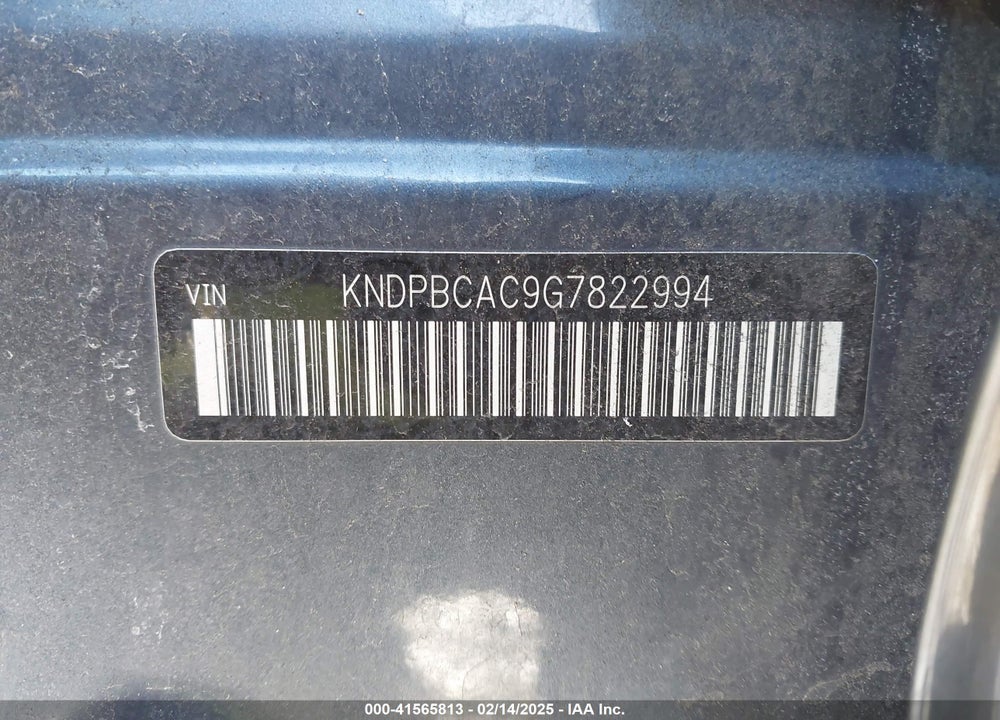 2016 KIA SPORTAGE LX VIN: KNDPBCAC9G7822994