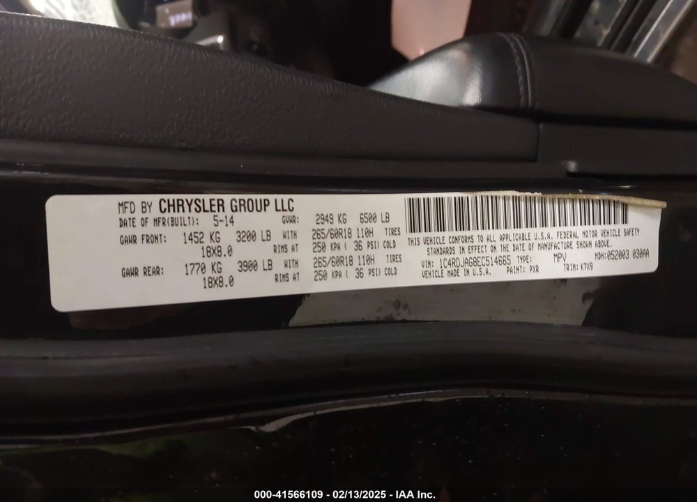 2016 DODGE DURANGO SXT VIN: 1C4RDJAG4GC385648