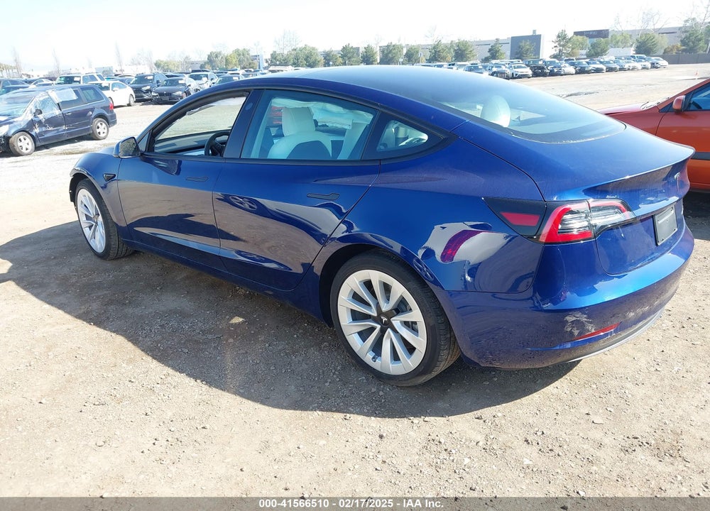 2022 TESLA MODEL 3 VIN: 5YJ3E1EB5NF204705