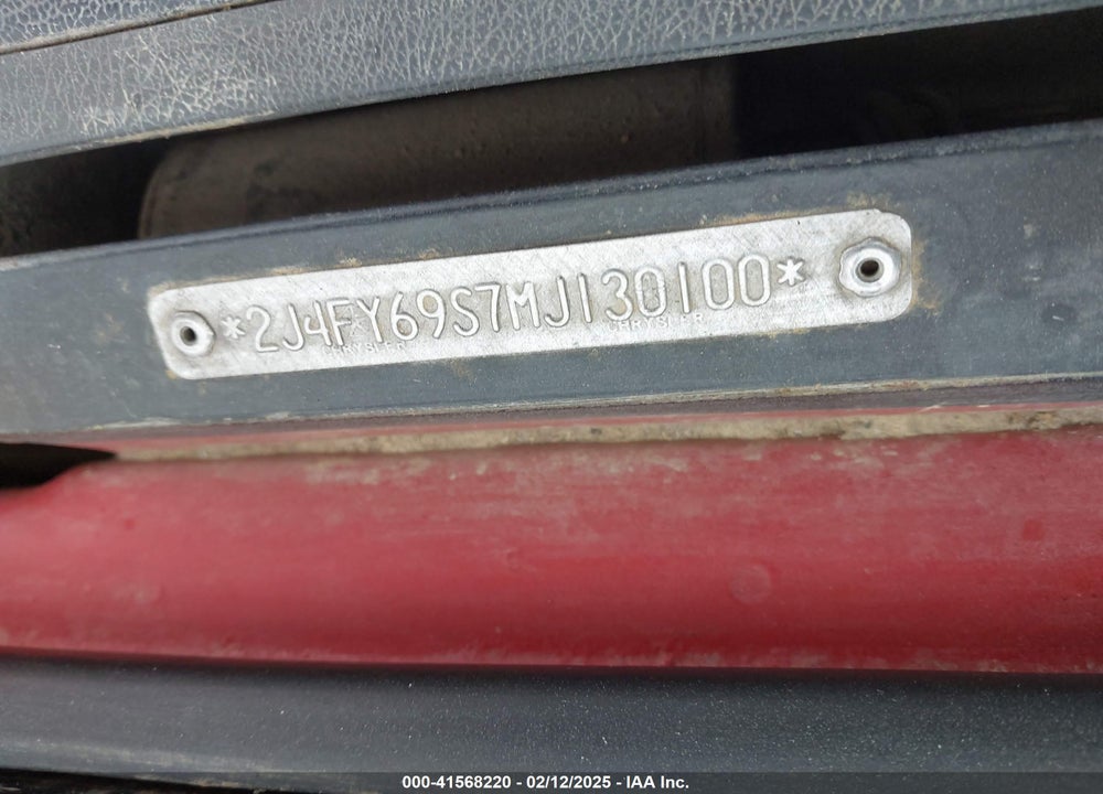 1991 JEEP WRANGLER / YJ RENEGADE VIN: 2J4FY69S7MJ130100