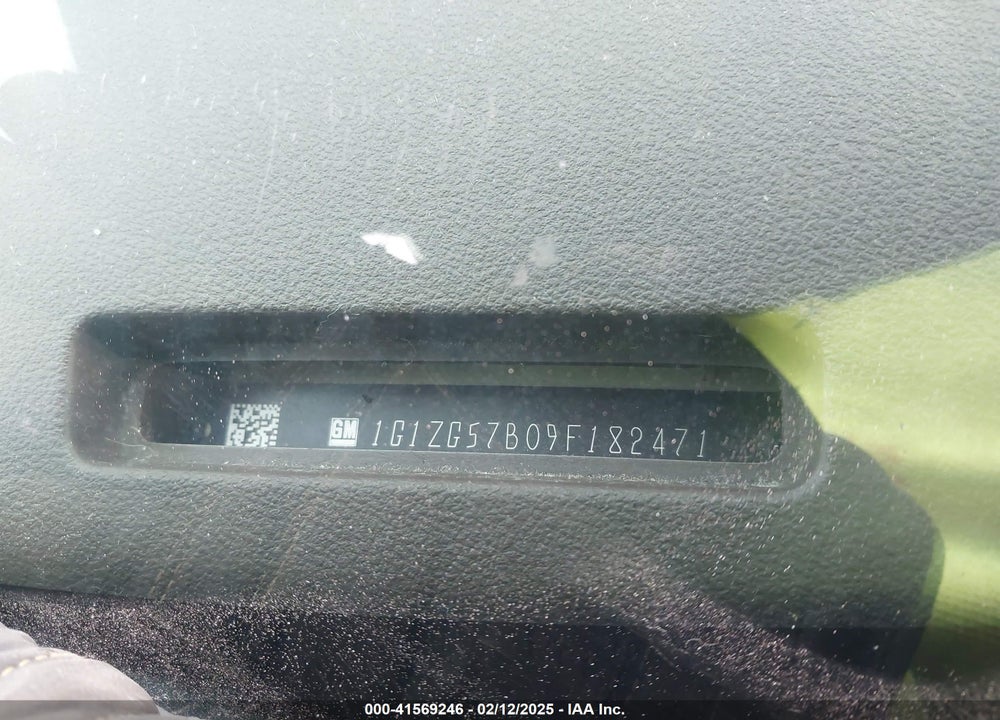 2009 CHEVROLET MALIBU VIN: 1G1ZG57B09F182471