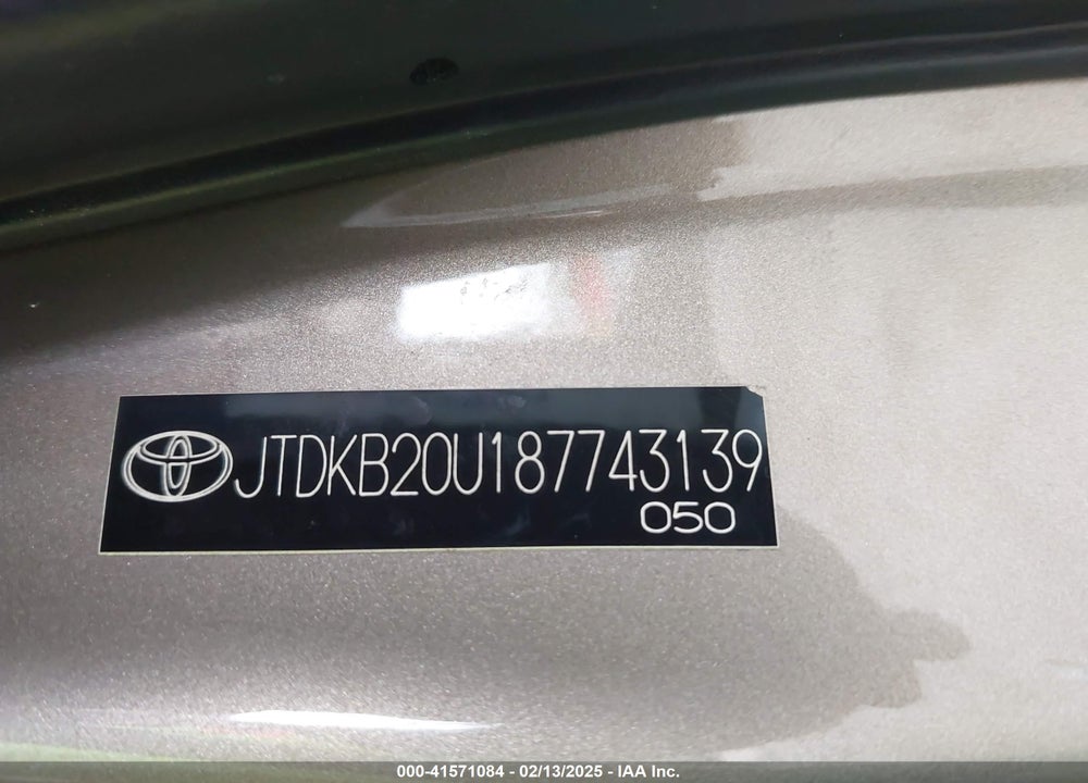 2008 TOYOTA PRIUS VIN: JTDKB20U187743139