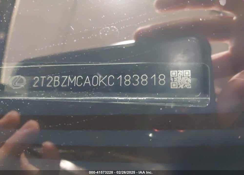 2019 LEXUS RX 350 VIN: 2T2BZMCA0KC183818