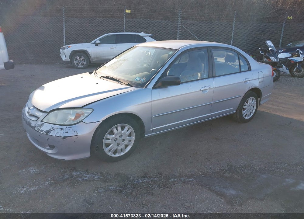 2005 HONDA CIVIC LX VIN: 2HGES16585H623704