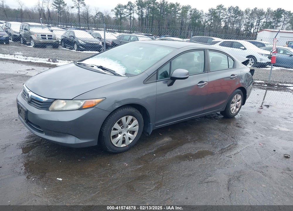 2012 HONDA CIVIC LX VIN: 2HGFB2F5XCH528116