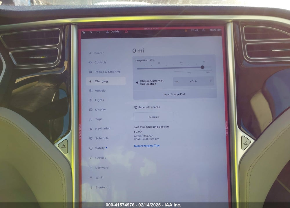 2014 TESLA MODEL S VIN: 5YJSA1H15EFP48938