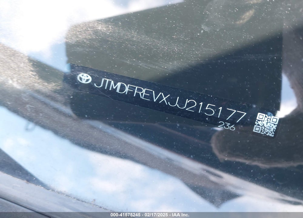2018 TOYOTA RAV4 LIMITED VIN: JTMDFREVXJJ215177