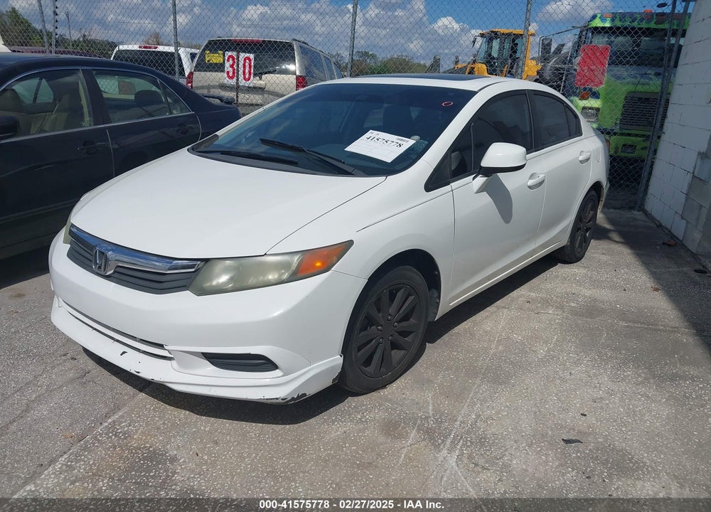 2012 HONDA CIVIC VIN: 19XFB2F86CE058722