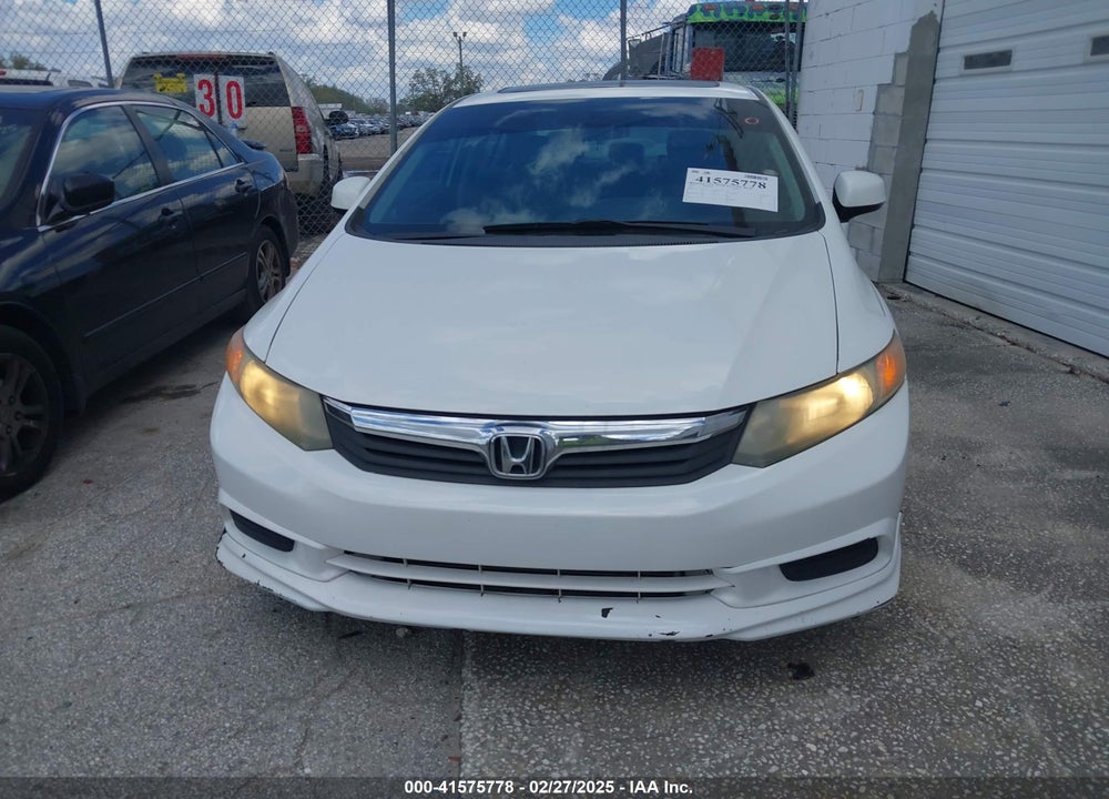 2012 HONDA CIVIC VIN: 19XFB2F86CE058722