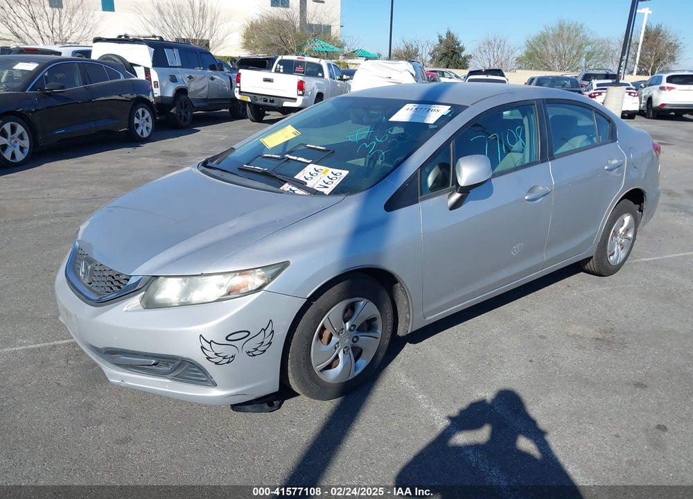 2013 HONDA CIVIC LX VIN: 19XFB2F54DE263026