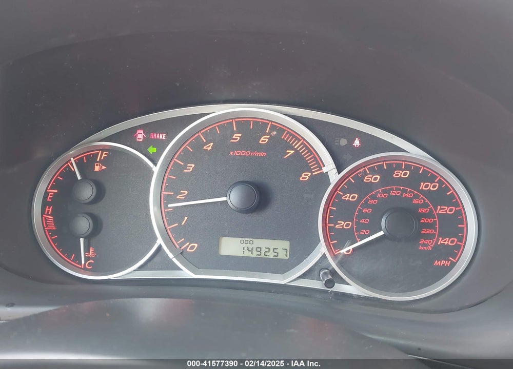 2009 SUBARU IMPREZA WRX VIN: JF1GE76619G521520