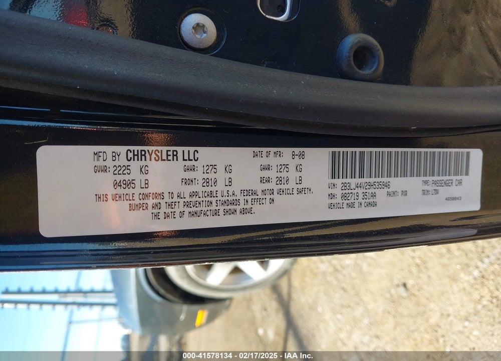 2009 DODGE CHALLENGER VIN: 2B3LJ44V29H535946
