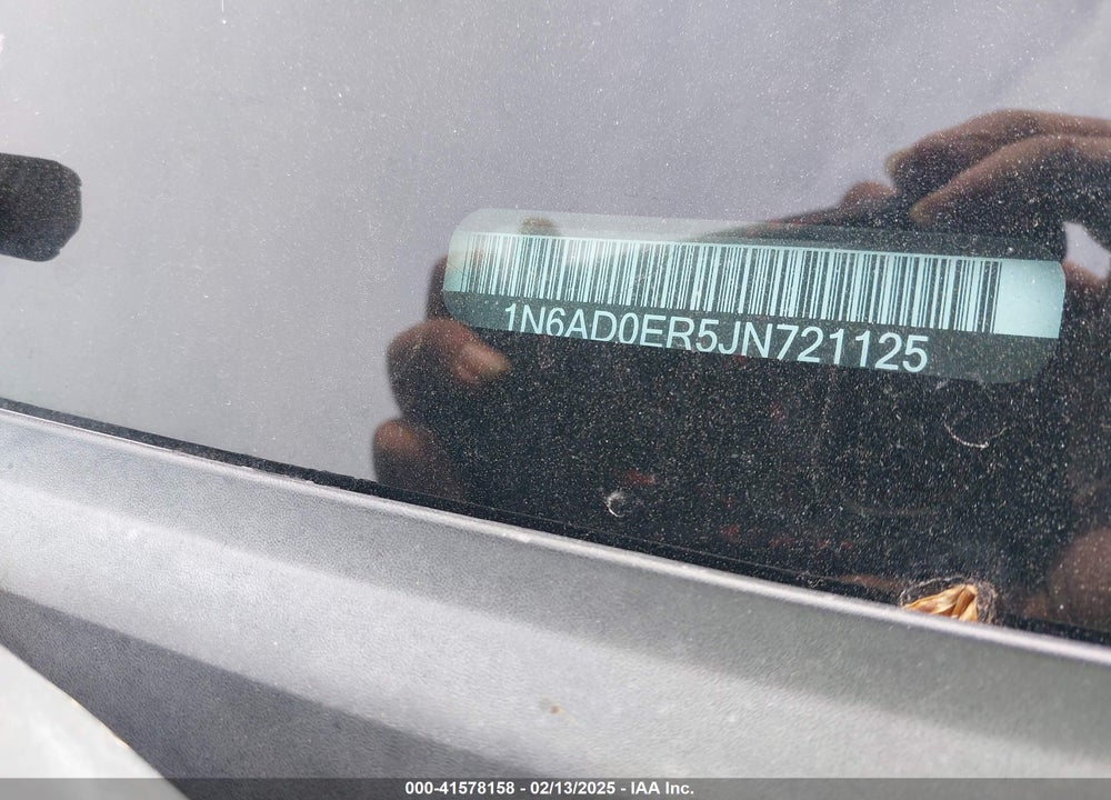 2018 NISSAN FRONTIER VIN: 1N6AD0ER5JN721125
