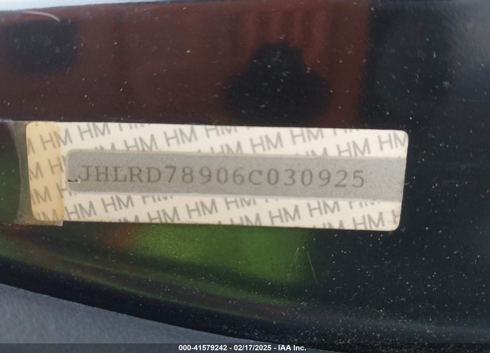 2006 HONDA CR-V SE VIN: JHLRD78906C030925
