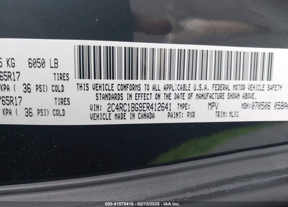 2014 CHRYSLER TOWN & COUNTRY TOURING VIN: 2C4RC1BG9ER412641