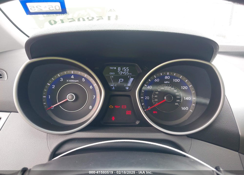 2013 HYUNDAI ELANTRA VIN: KMHDH4AEXDU681760
