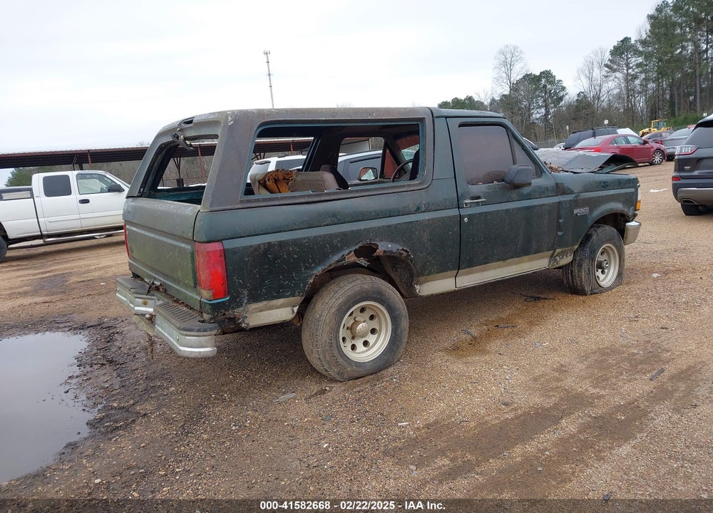 1996 FORD BRONCO U100 VIN: 1FMEU15H4TLA86037