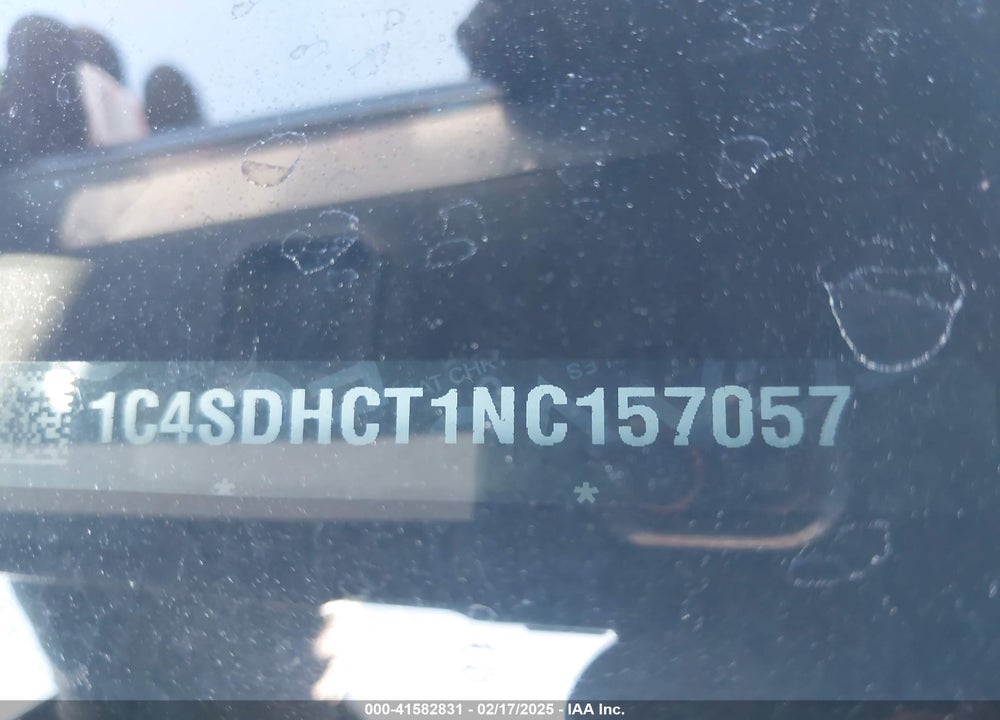2022 DODGE DURANGO R/T RWD VIN: 1C4SDHCT1NC157057