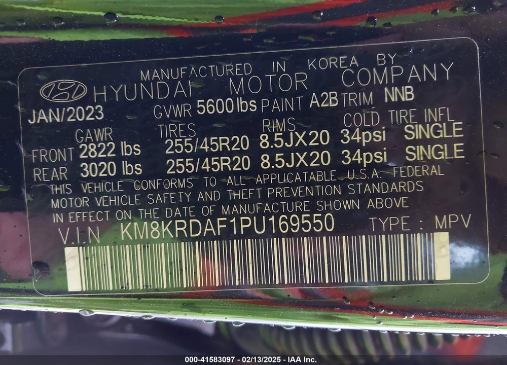 2023 HYUNDAI IONIQ 5 VIN: KM8KRDAF1PU169550