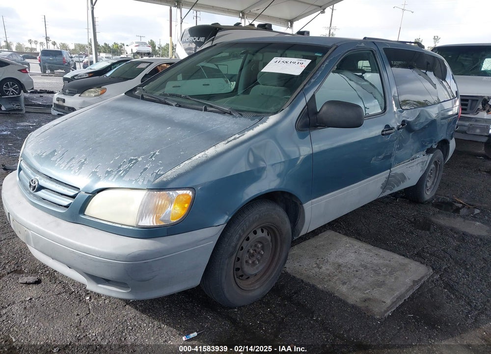 2001 TOYOTA SIENNA CE VIN: 4T3ZF19C31U372762