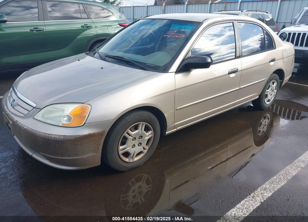 2001 HONDA CIVIC LX VIN: 1HGES15501L077334