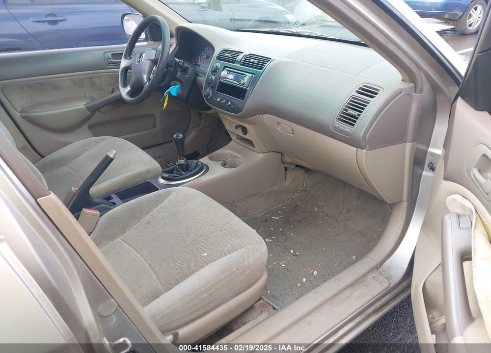 2001 HONDA CIVIC LX VIN: 1HGES15501L077334