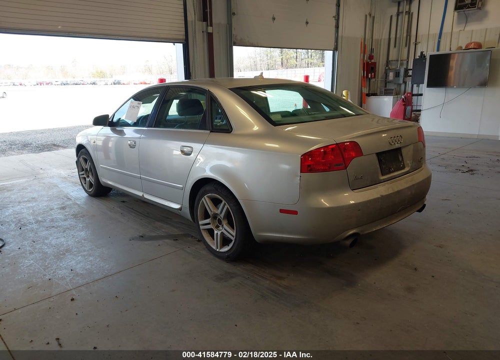 2008 AUDI A4 2.0T VIN: WAUDF78E68A099502