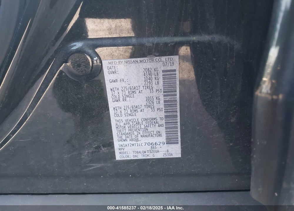 2020 NISSAN ROGUE VIN: 5N1AT2MT1LC706629