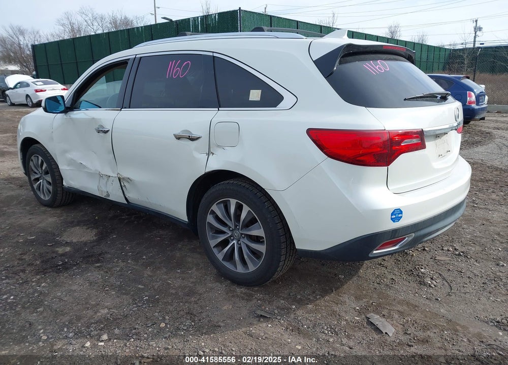 2015 ACURA MDX TECHNOLOGY PKG W/ENTERTAINMENT PKG VIN: 5FRYD4H62FB027460