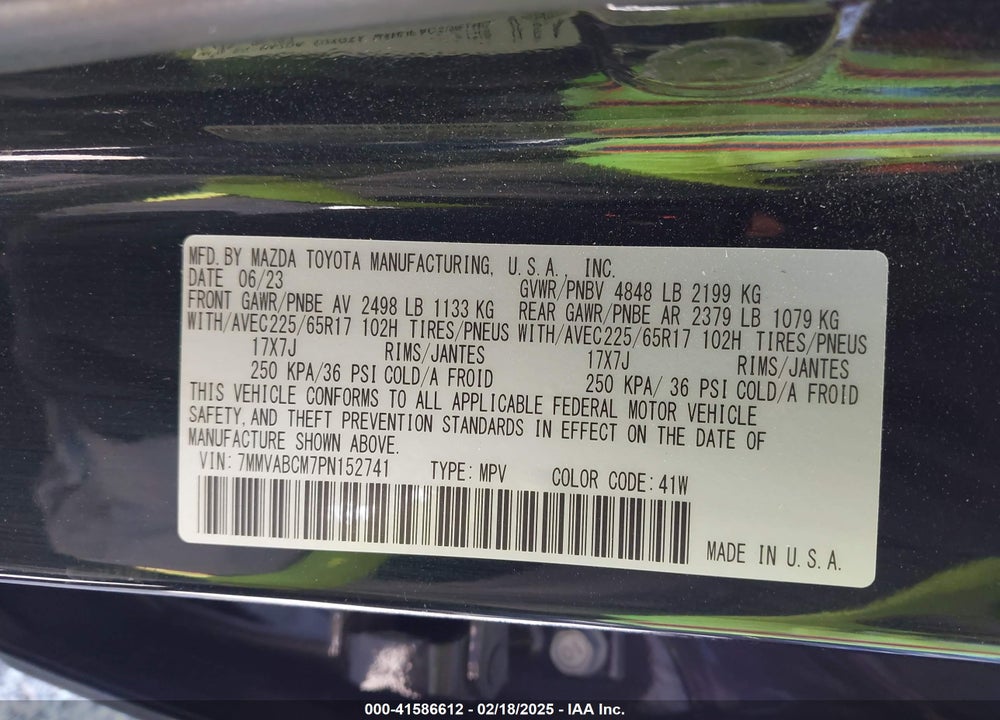 2023 MAZDA CX-50 2.5 S PREFERRED PLUS VIN: 7MMVABCM7PN152741