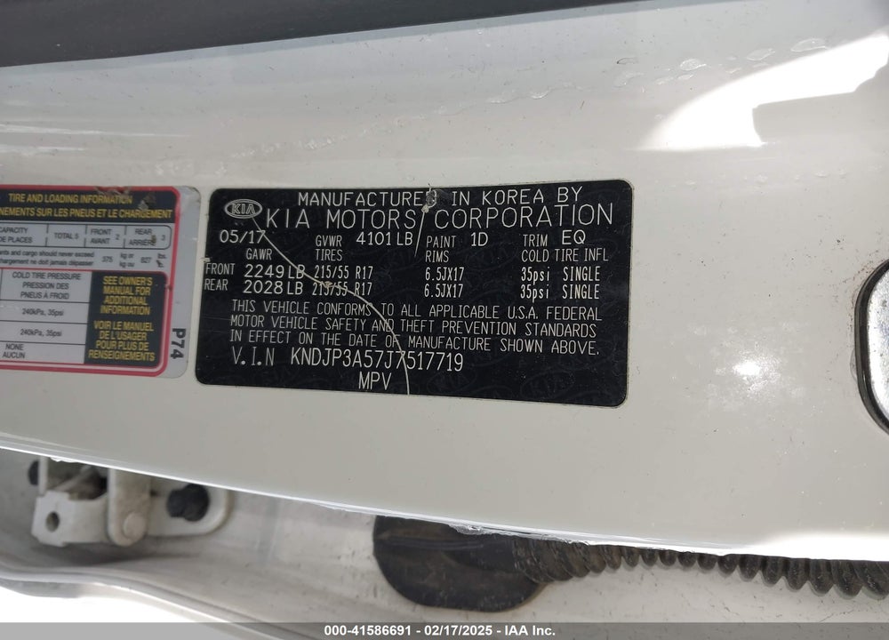2018 KIA SOUL VIN: KNDJP3A57J7517719