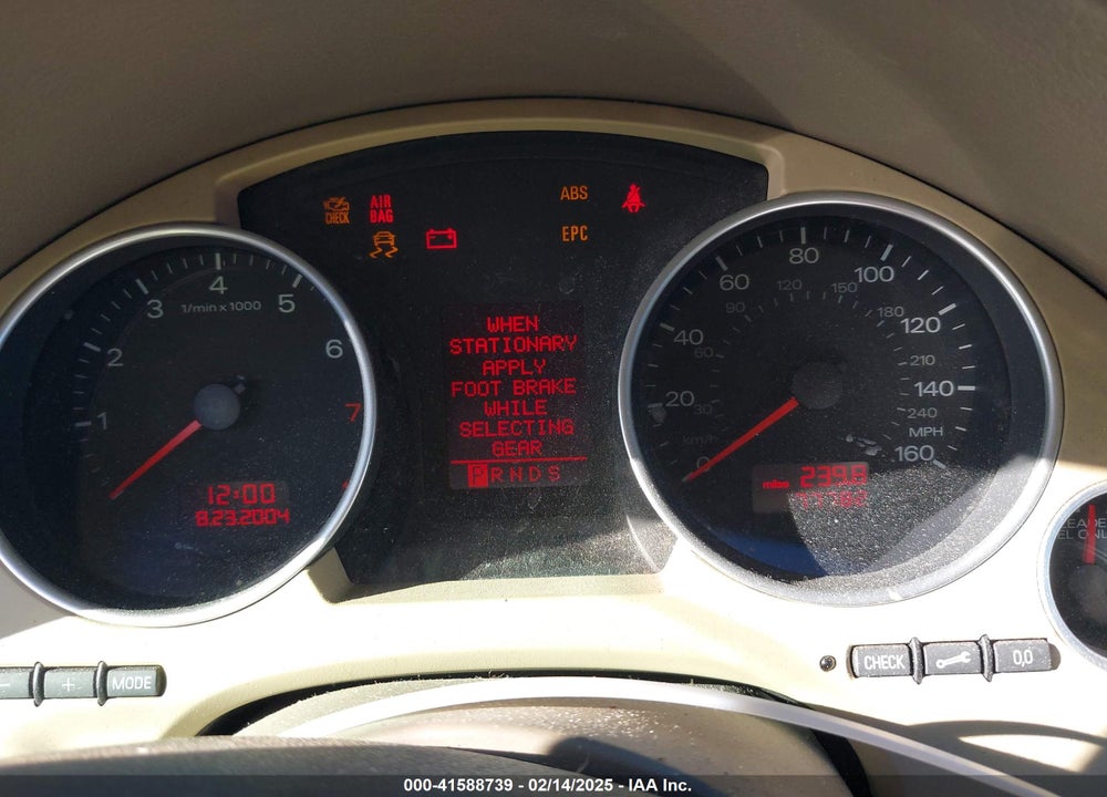 2006 AUDI A4 VIN: WAUAC48H96K008640