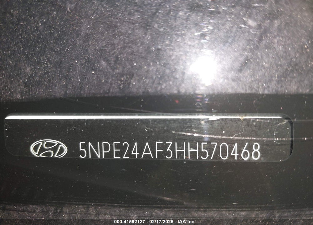 2017 HYUNDAI SONATA VIN: 5NPE24AF3HH570468
