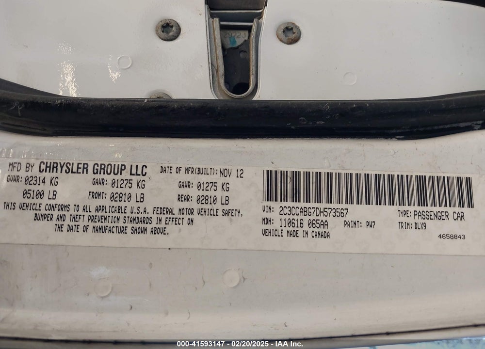 2013 CHRYSLER 300 300S VIN: 2C3CCABG7DH573567