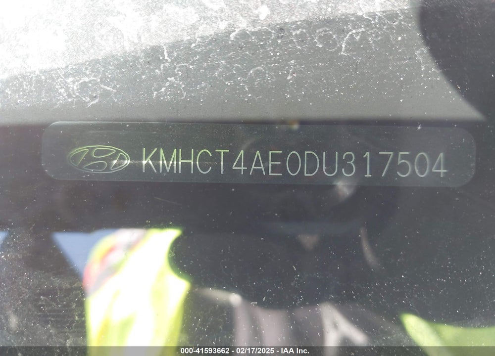 2013 HYUNDAI ACCENT VIN: KMHCT4AE0DU317504