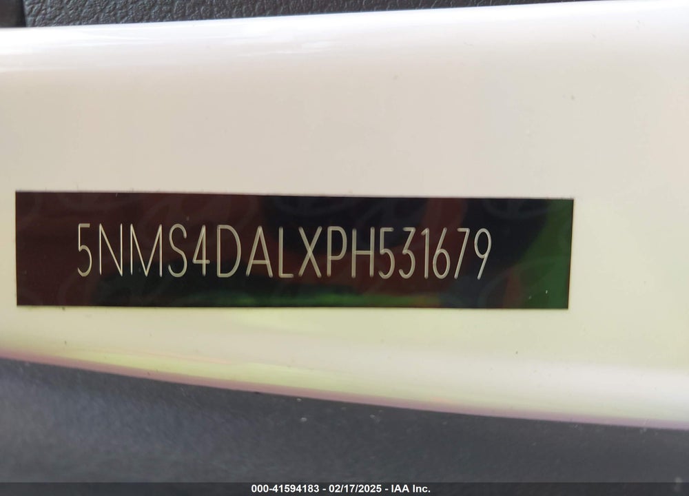 2023 HYUNDAI SANTA FE LIMITED VIN: 5NMS4DALXPH531679