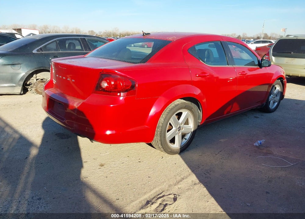 2013 DODGE AVENGER VIN: 1C3CDZABXDN664857